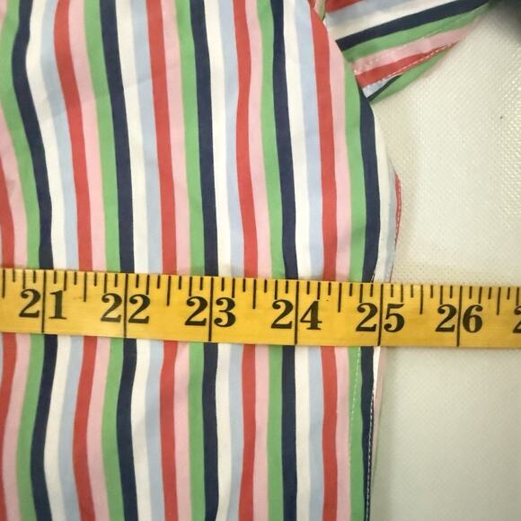 Mens Tailorbyrd Flip Cuff Striped Multi Color Modern Classic Timeless Shirt XL - Picture 6 of 7